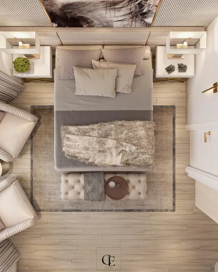 Al Nakheel Kitchen & Master Suite — Master suite, 3D view 1