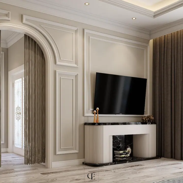 Al Rehab Apartment — Reception & dining, 3D view 4