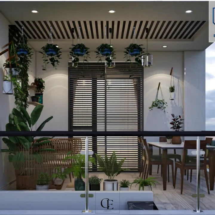Al Rehab Apartment — Terrace, 3D view 2