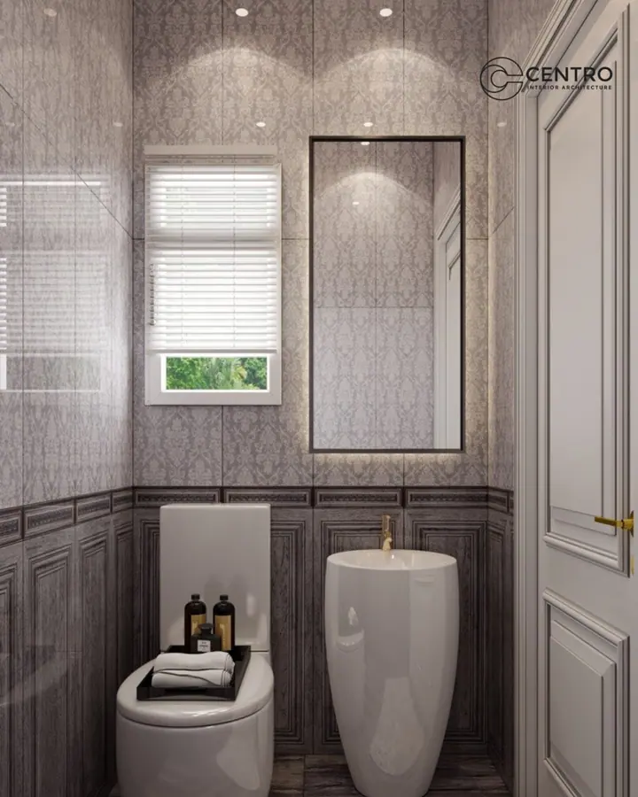 Haptown Bathrooms — Guest WC, 3D view 1