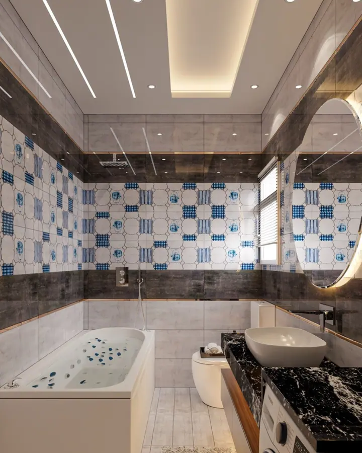 Hyde Park Reception & Open Kitchen — Bathrooms, 3D view 2