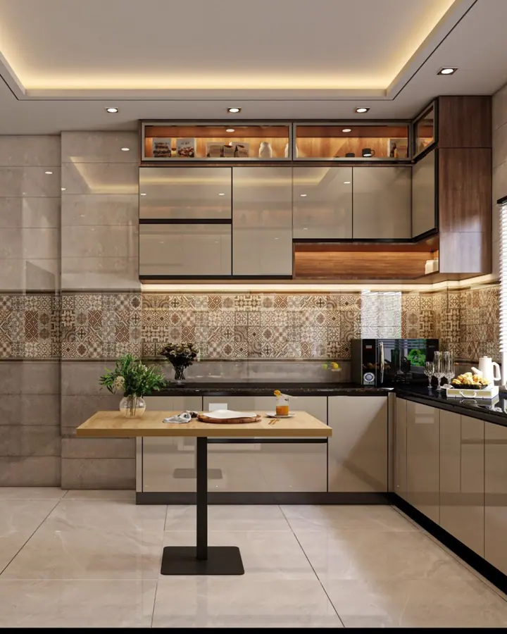 Hyde Park Reception & Open Kitchen — Kitchen, 3D view 1