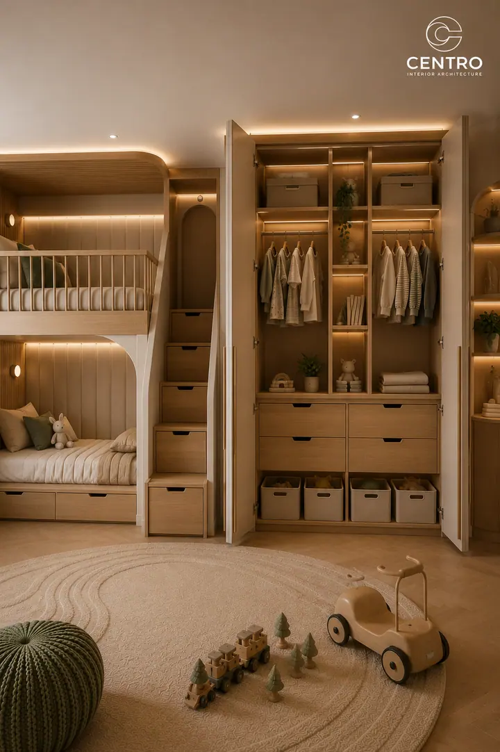 Lake View Kids' Bedroom — Kids' bedroom, 3D view 4