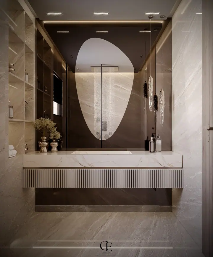 Palm Hills Apartment — Bathroom 2, 3D view 1