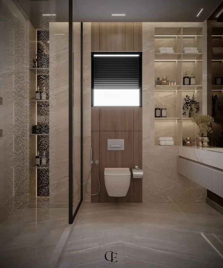Palm Hills Apartment — Bathroom 2, 3D view 4