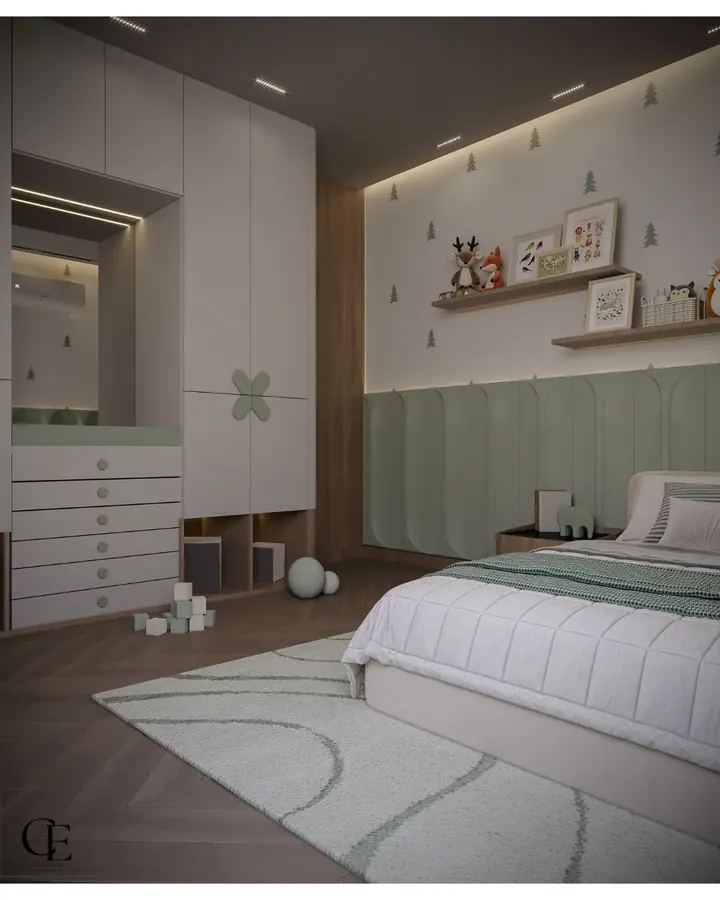 Palm Hills Apartment — Kids' room, 3D view 3