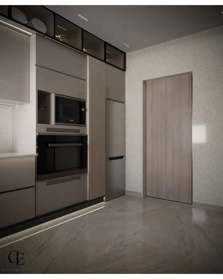 Palm Hills Apartment — Kitchen, 3D view 4