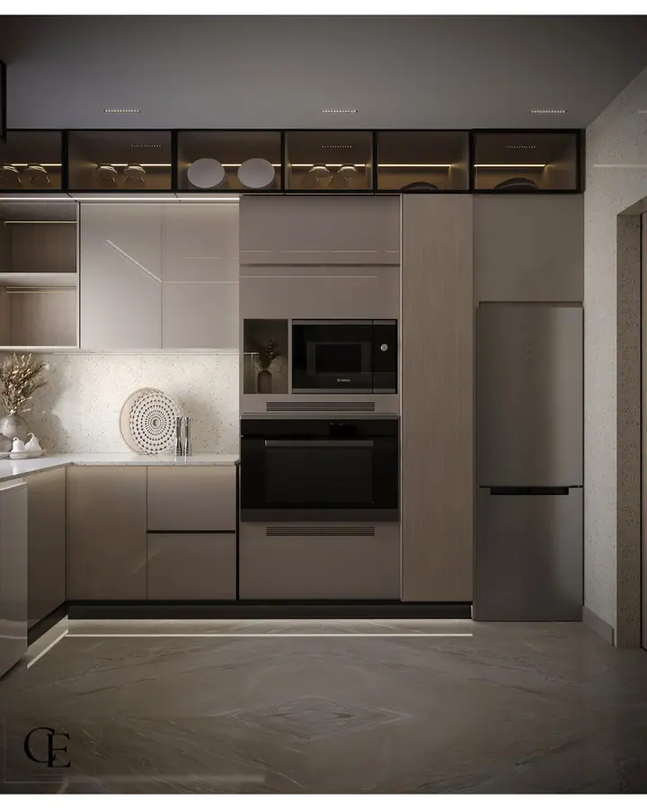 Palm Hills Apartment — Kitchen, 3D view 6