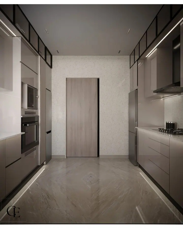 Palm Hills Apartment — Kitchen, 3D view 8