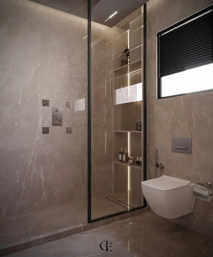 Palm Hills Apartment — Master bathroom 2, 3D view 4