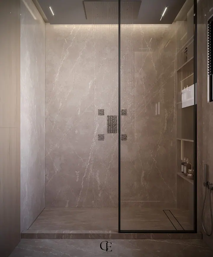 Palm Hills Apartment — Master bathroom 2, 3D view 5