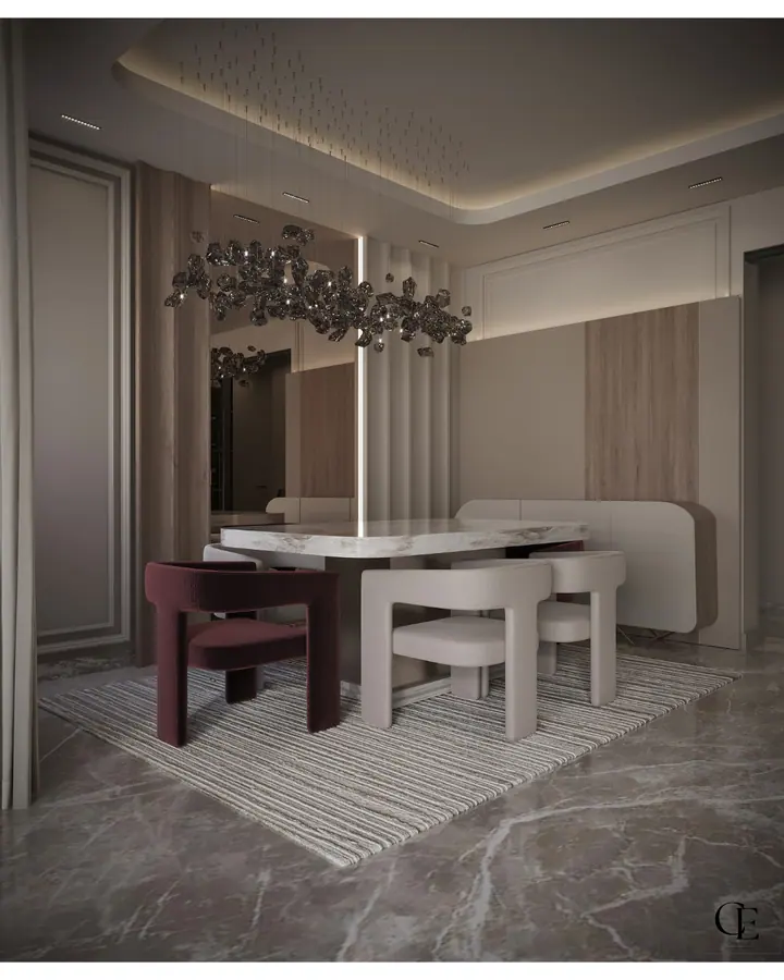 Palm Hills Apartment — Reception 1, 3D view 3