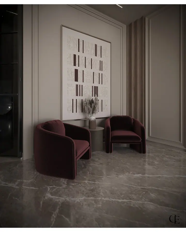 Palm Hills Apartment — Reception 1, 3D view 8