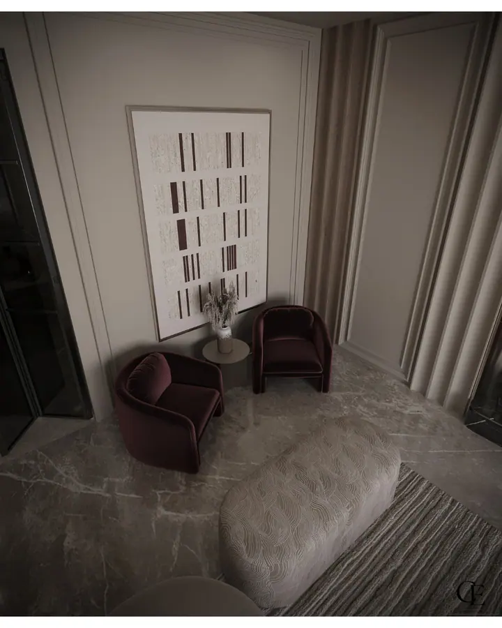 Palm Hills Apartment — Reception 1, 3D view 11