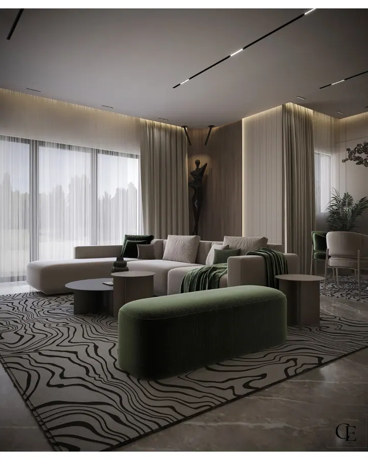 Palm Hills Apartment — Reception 2, 3D view 1
