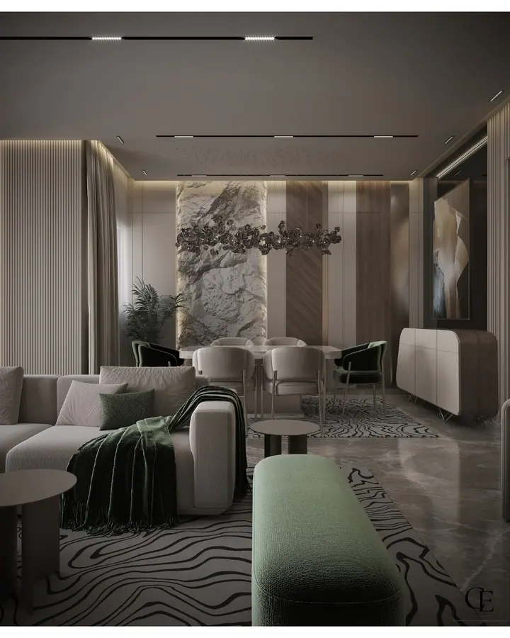 Palm Hills Apartment — Reception 2, 3D view 2