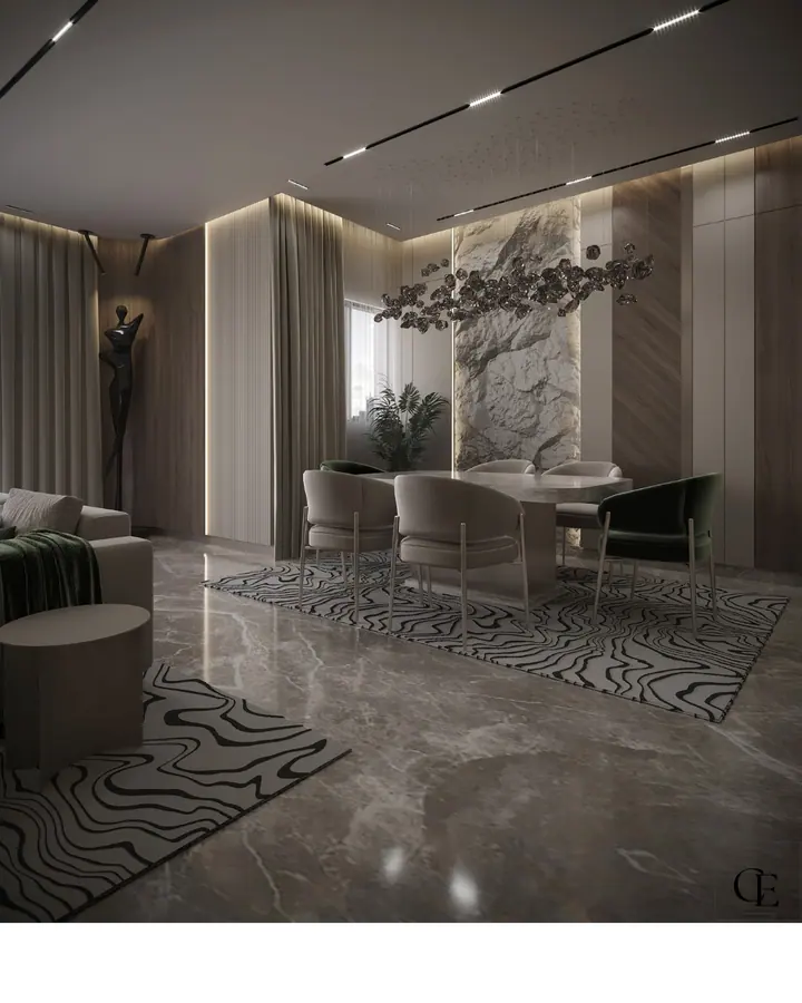 Palm Hills Apartment — Reception 2, 3D view 4