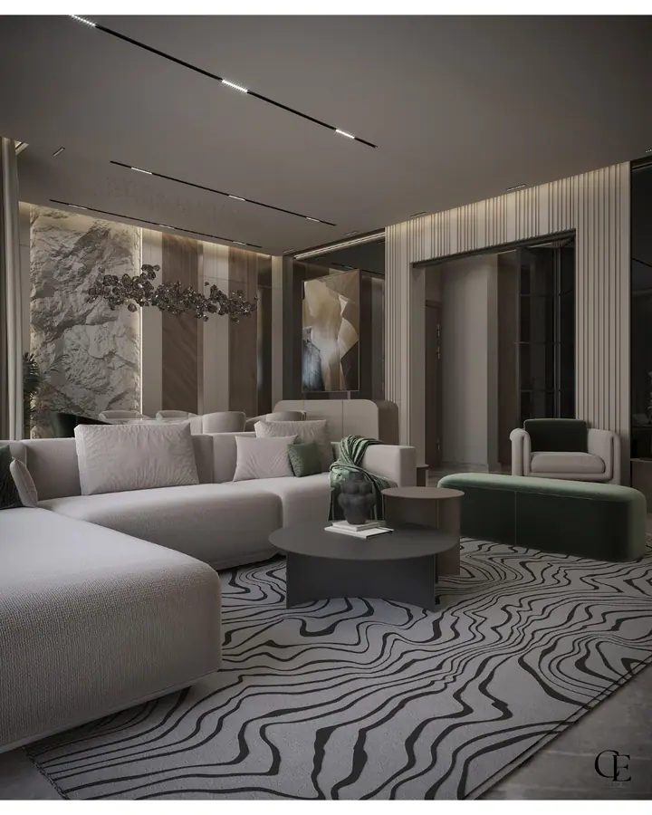 Palm Hills Apartment — Reception 2, 3D view 5