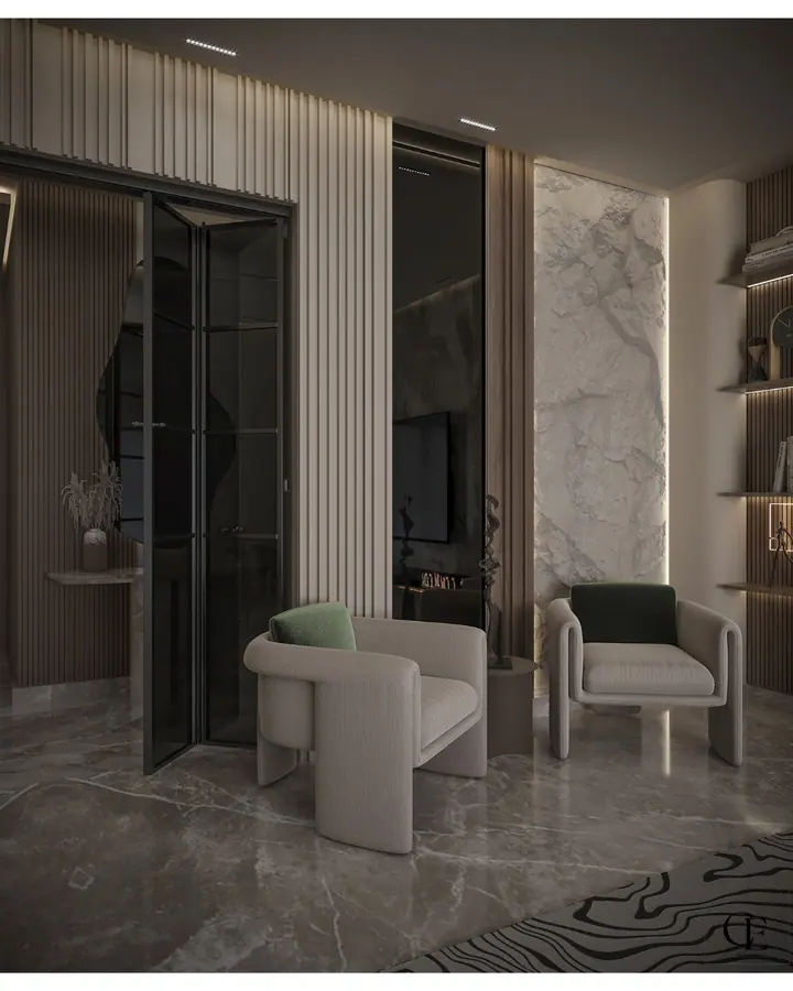 Palm Hills Apartment — Reception 2, 3D view 8