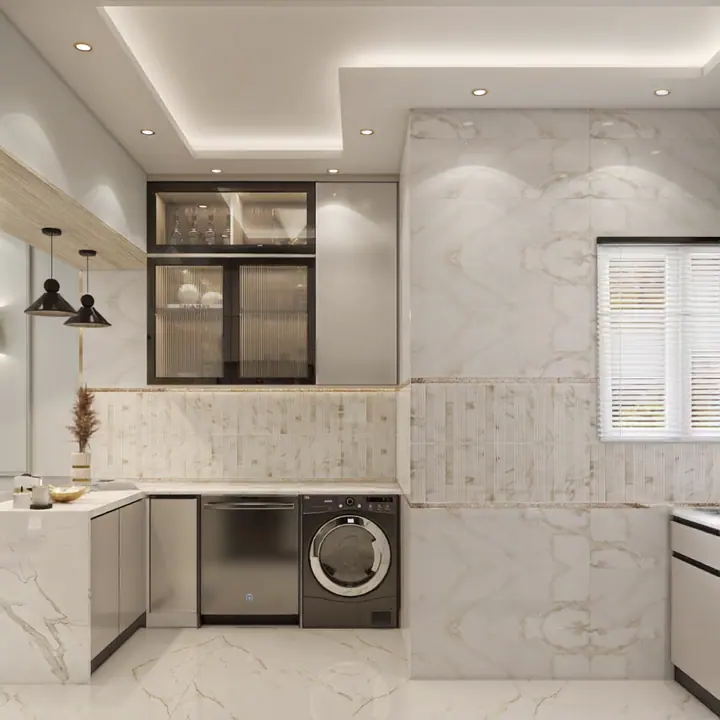 Sarai Apartment — Kitchen, 3D view 1