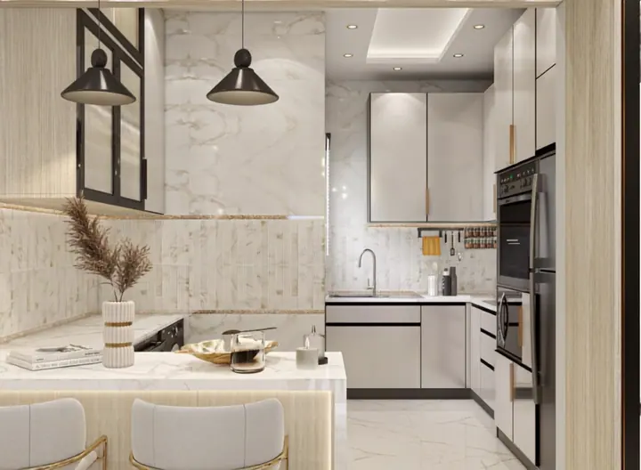 Sarai Apartment — Kitchen, 3D view 4