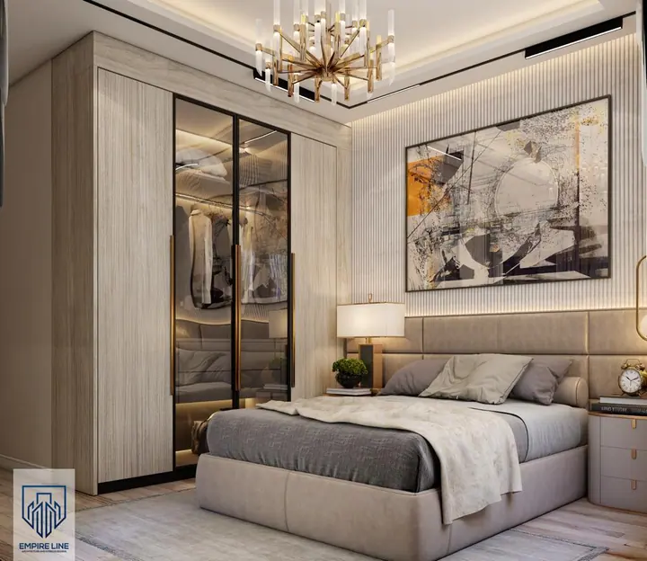 Sarai Apartment — Master bedroom, 3D view 3