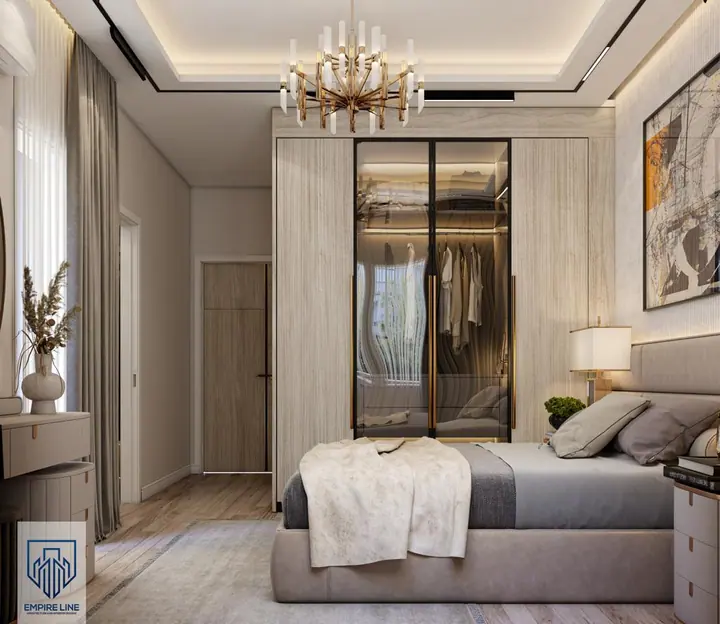 Sarai Apartment — Master bedroom, 3D view 4