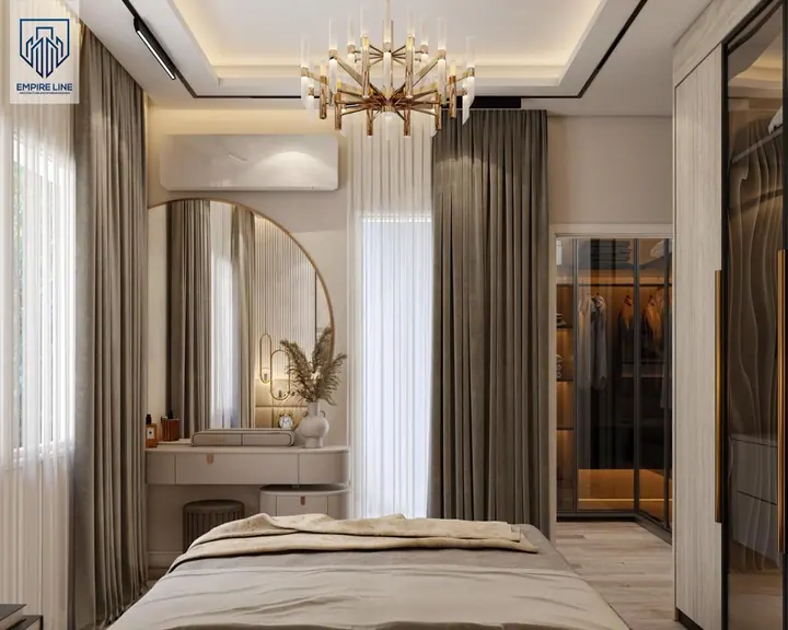 Sarai Apartment — Master bedroom, 3D view 5